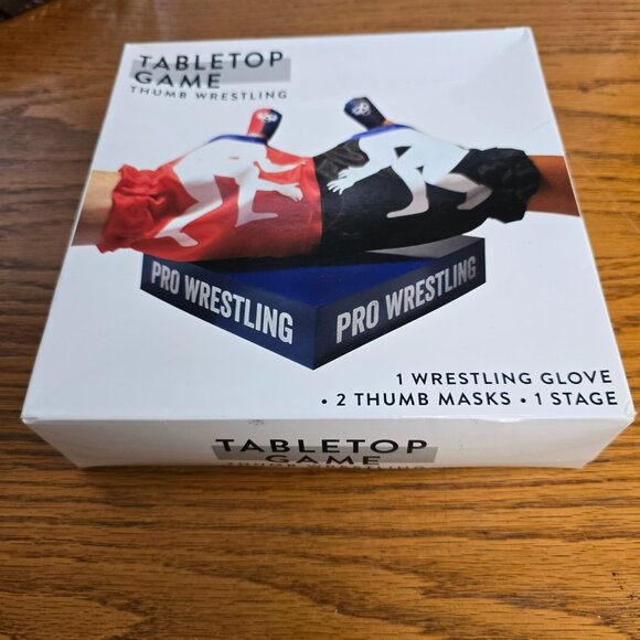 Table Top Thumb Wrestling Game, New NIB, Glove, Stage, 2 Thumb Masks SEALED Game - Picture 4 of 6